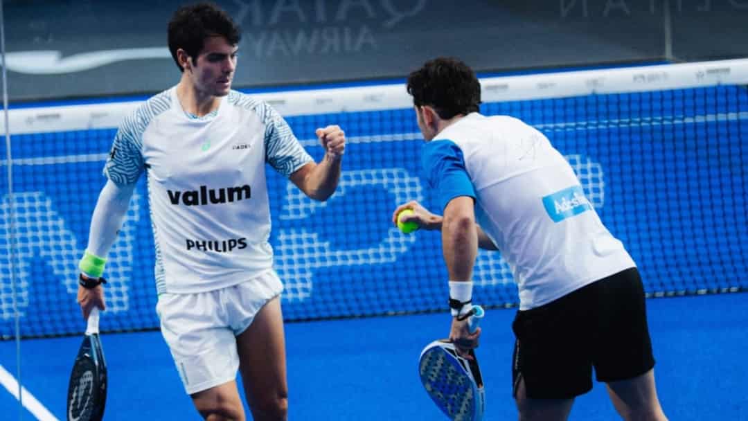 Coki Nieto en Jon Sanz in actie tijdens de Premier Padel P2 Gijón 2026 op dag 3 van het toernooi