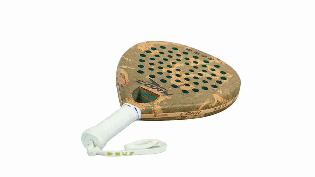 Cork Padel Extreme Deus II racket, handgemaakt in Portugal met anti-vibratie technologie