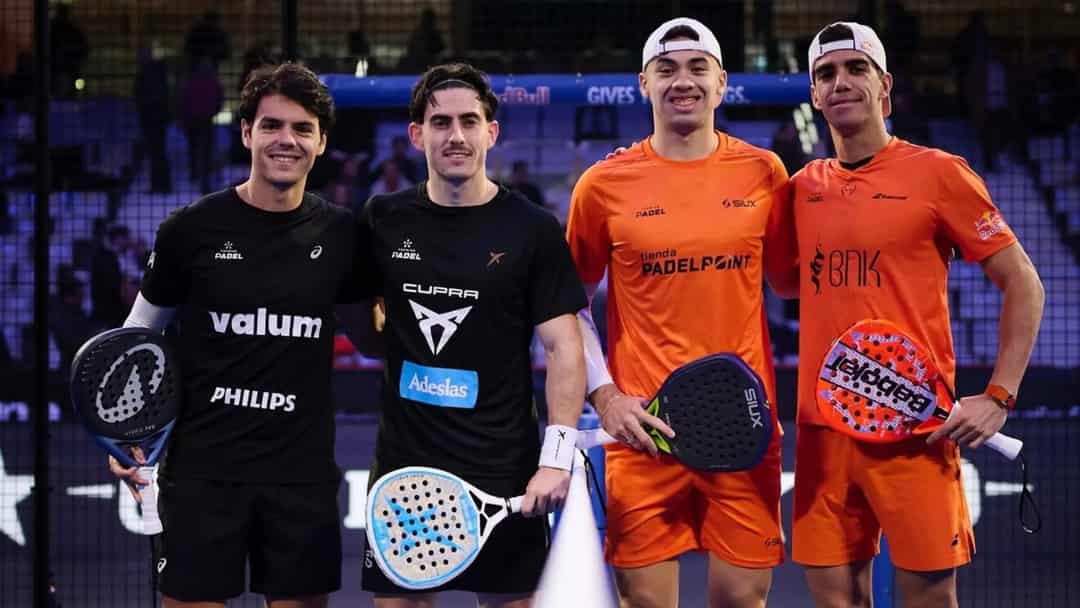 Jorge Nieto en Jon Sanz in actie tijdens de Premier Padel P2 Gijón 2026
