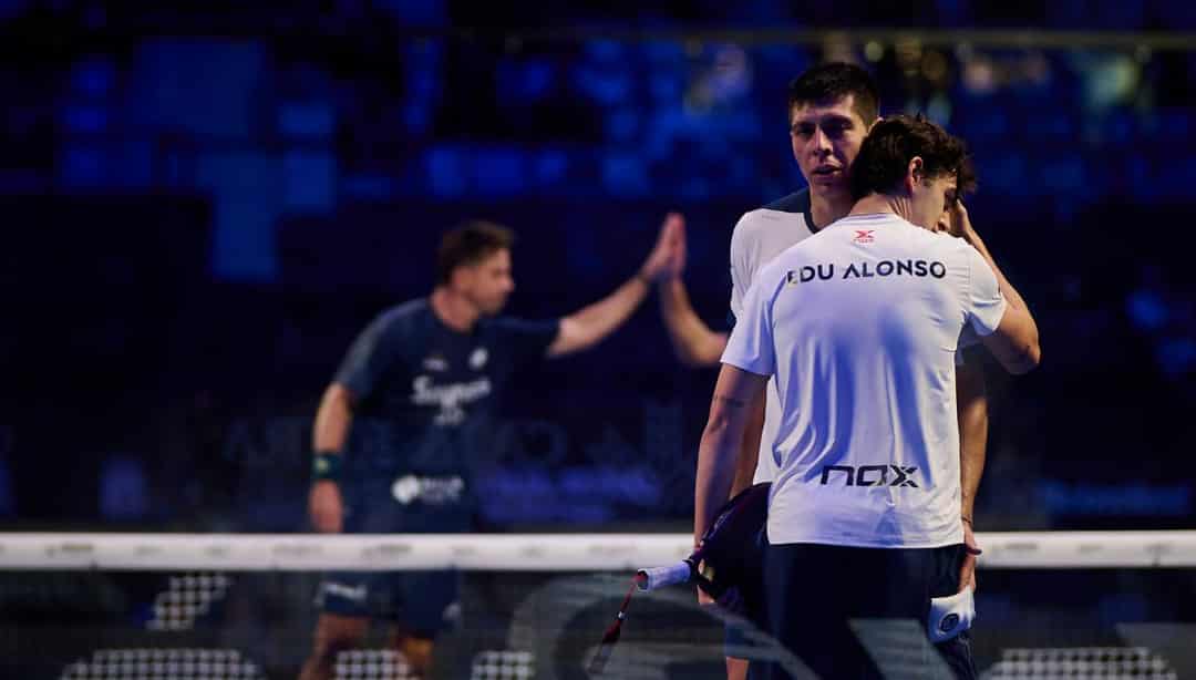 Paula Josemaría en Bea González in actie bij de Premier Padel Gijón P2 2026 in Spanje