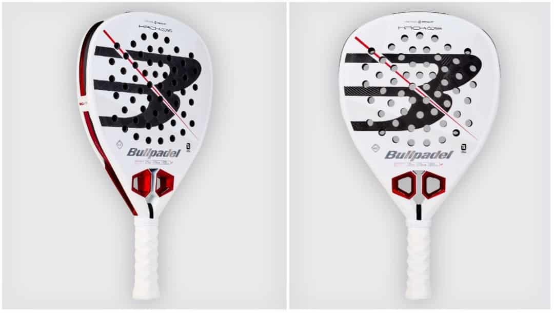 Twee Bullpadel Hack 05 27-rackets uit de Pro Line 2027 naast elkaar