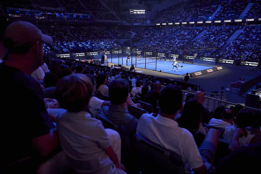 Uitverkochte Movistar Arena tijdens de Comunidad de Madrid Premier Padel P1
