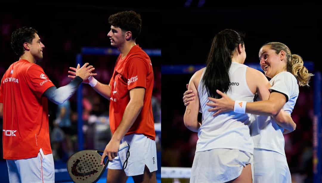 Agustín Tapia en Arturo Coello en Andrea Ustero en Ari Sánchez vieren de titels in Rotterdam Ahoy