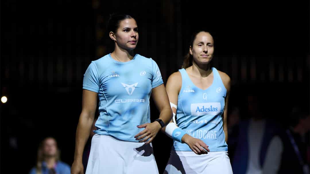 Delfi Brea en Gemma Triay tijdens de Premier Padel P1 in Miami